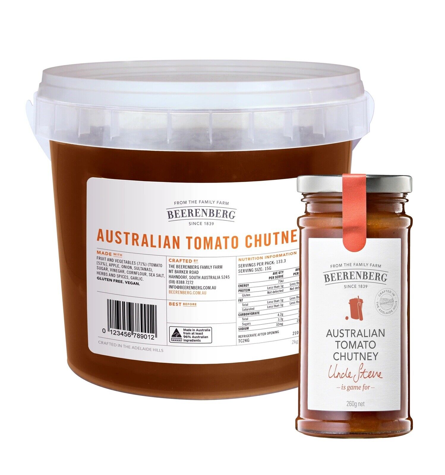 Tomato Chutney 2kg Tub Beerenberg