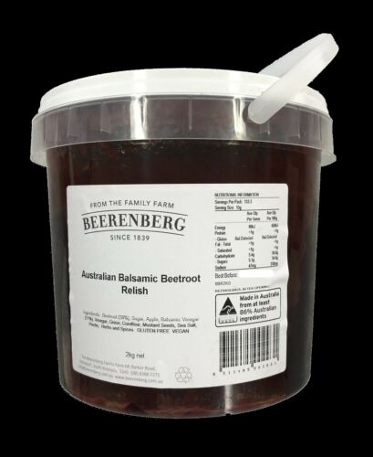 Balsamic Beetroot Relish 2kg Tub Beerenberg Australian Made