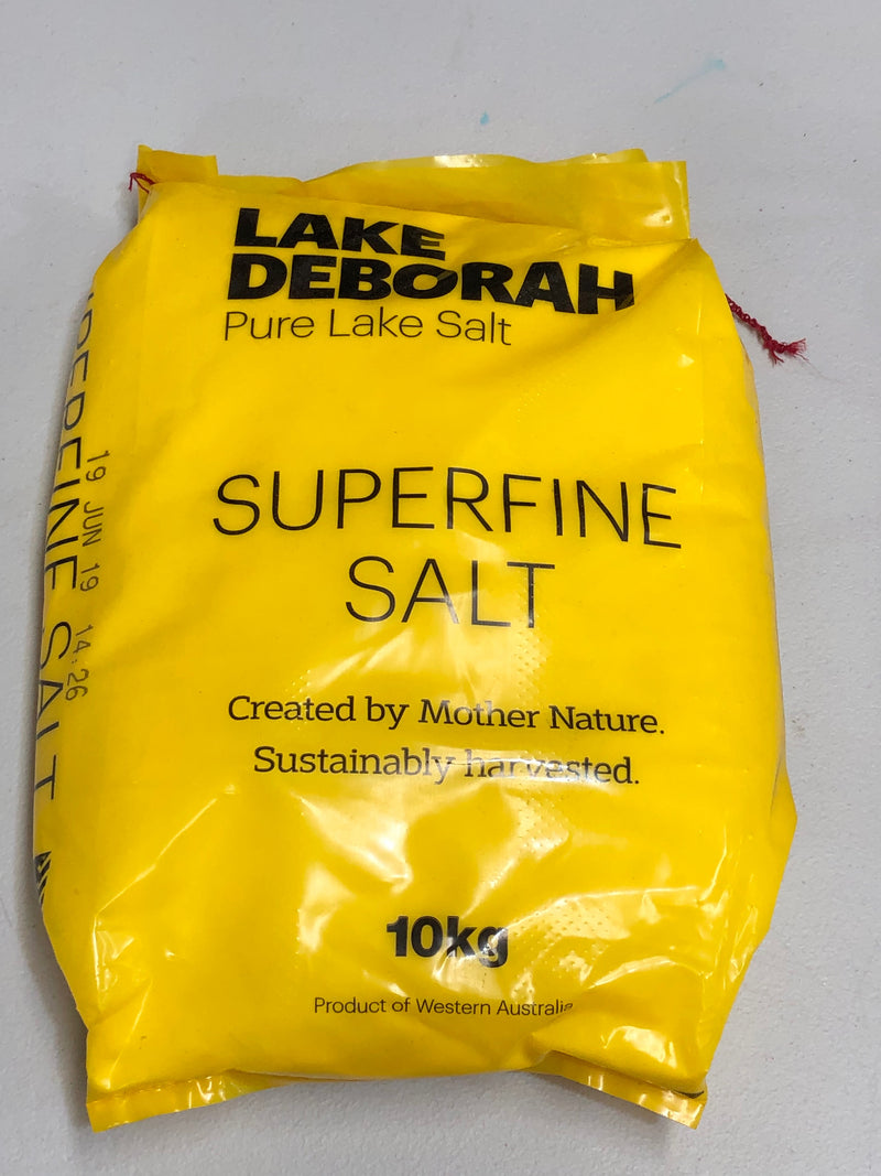 Salt Super Fine Table Salt 10kg Lake Deborah