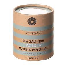 Sea Salt Rub Salt Bush & Mountain Pepper Leaf 120g Olssons