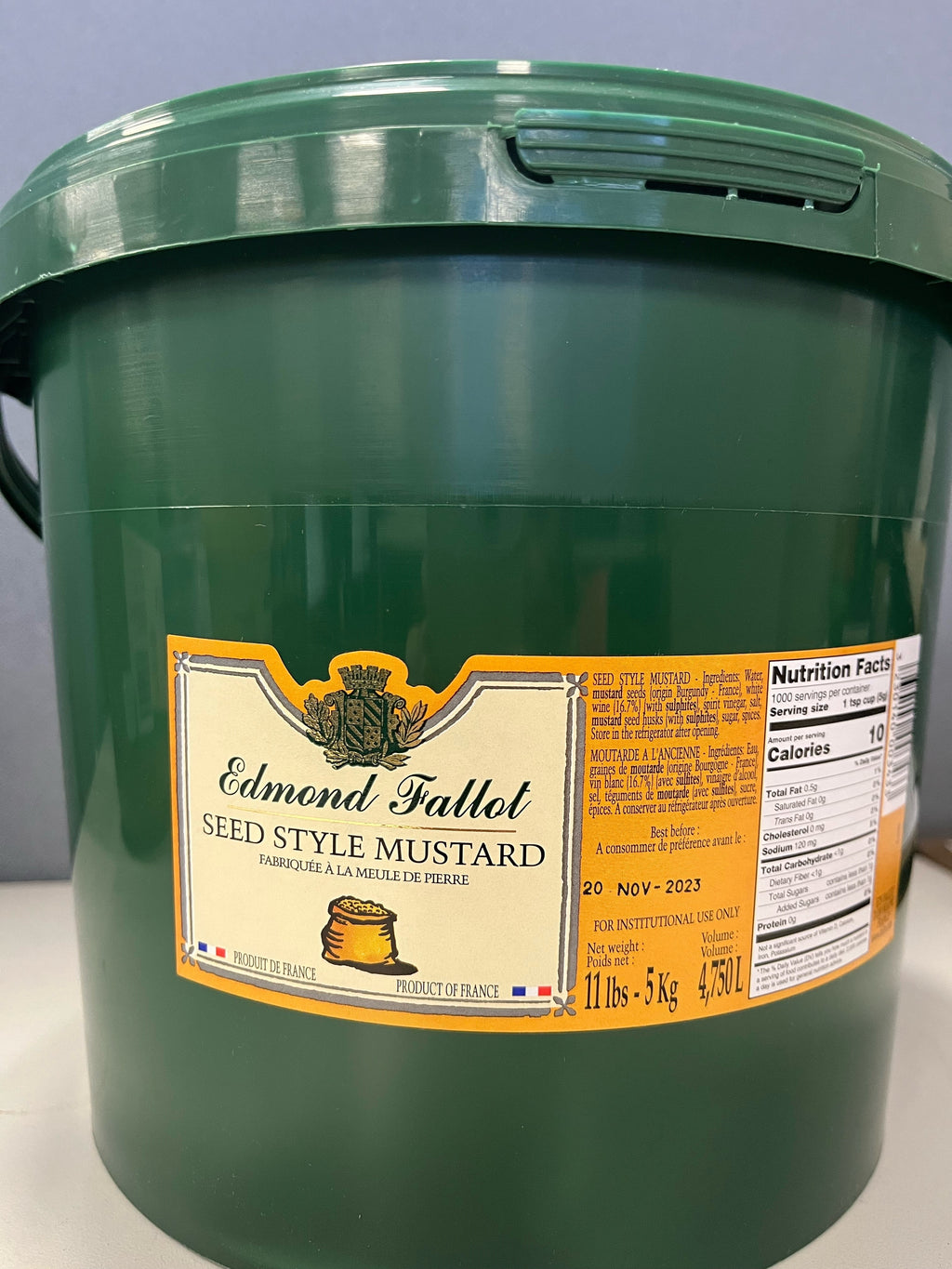 Seed Style French Mustard 5kg Tub Fallot (Green Tub/Label)
