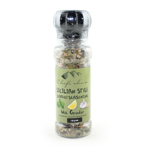 Sicilian Style Seafood Seasoning with Grinder 160g (D)
