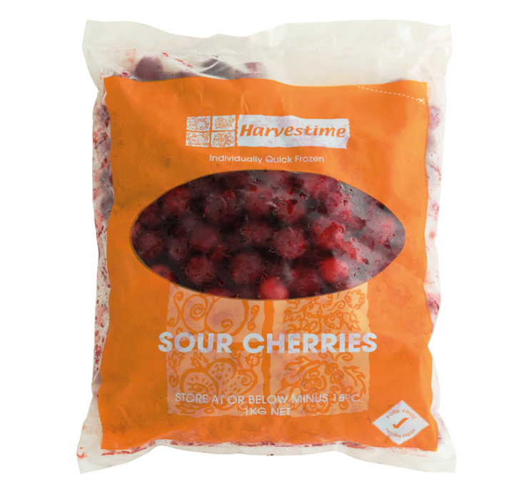 Red Sour Pitted Cherries Frozen 1kg Bag  Harvestime