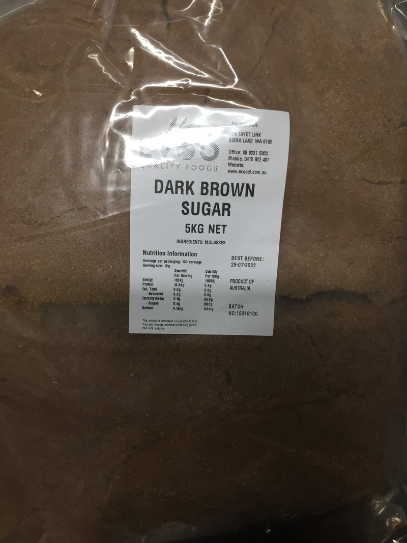 Dark Brown Sugar 5kg Bag Evoo QF