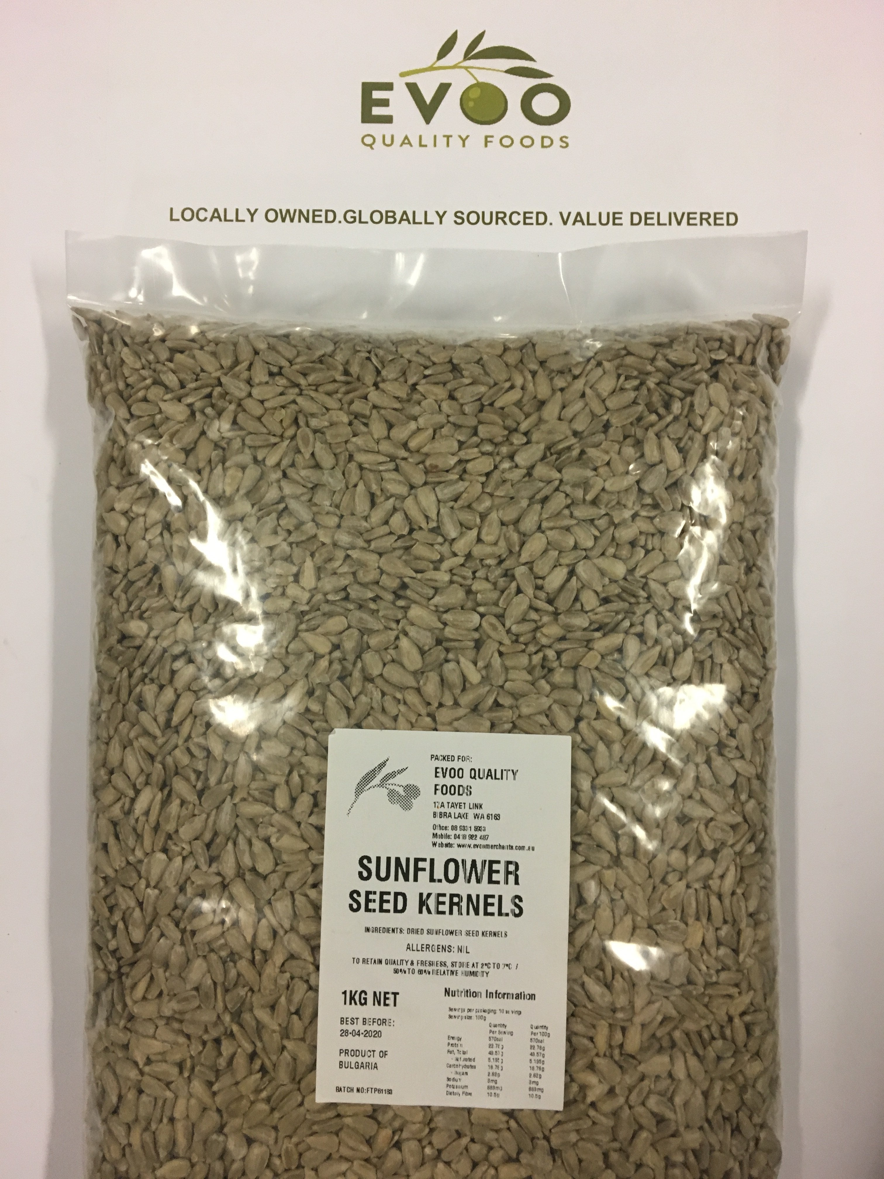 Sunflower Seeds 1kg Bag EVOO QF (1)