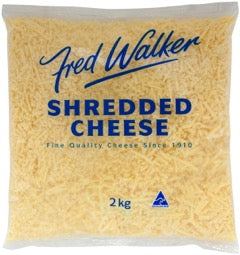 Shredded Tasty Cheddar 2kg Fred Walker
