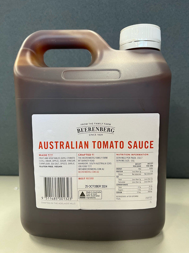 Tomato Sauce GF 2L Bottle Beerenberg (Australian Product)(D)