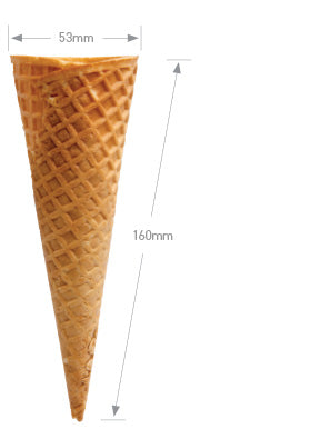 Waffle Cones Flat Top 216 per carton IL Gelato