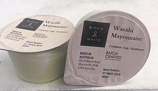 Wasabi Mayonnaise 90x50g Portion Control Carton Birch & Waite